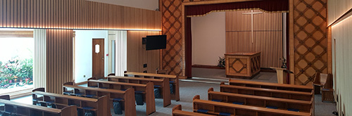 The interior of one of the chapels